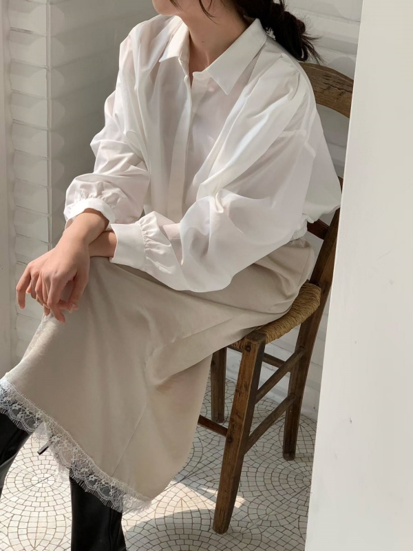 韓 下縮口襯衫外套 2色