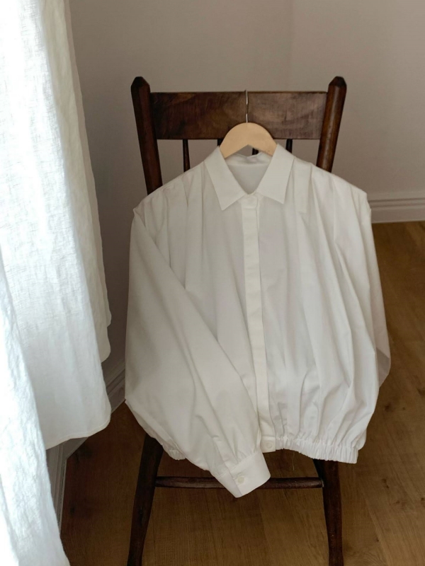 韓 下縮口襯衫外套 2色