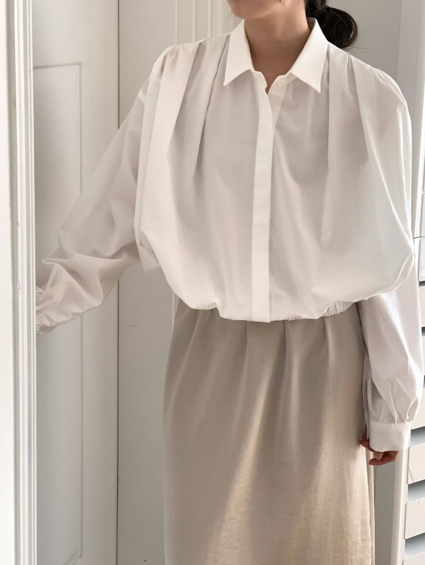 韓 下縮口襯衫外套 2色