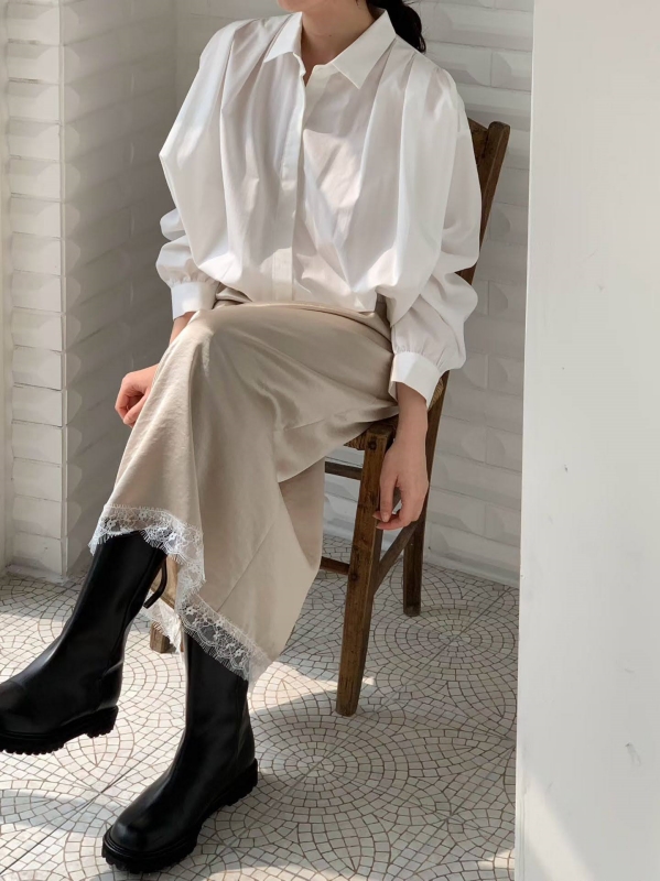 韓 下縮口襯衫外套 2色