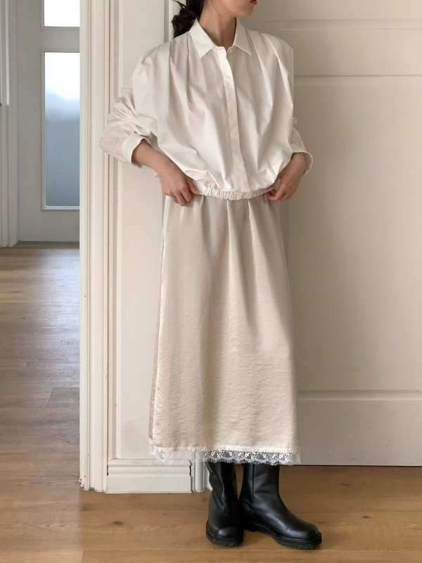 韓 下縮口襯衫外套 2色