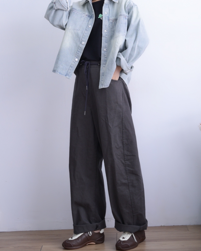 韓 刷色牛仔襯衫外套 size