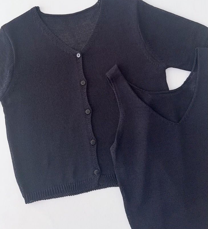 韓 短袖外套+背心 4色 size