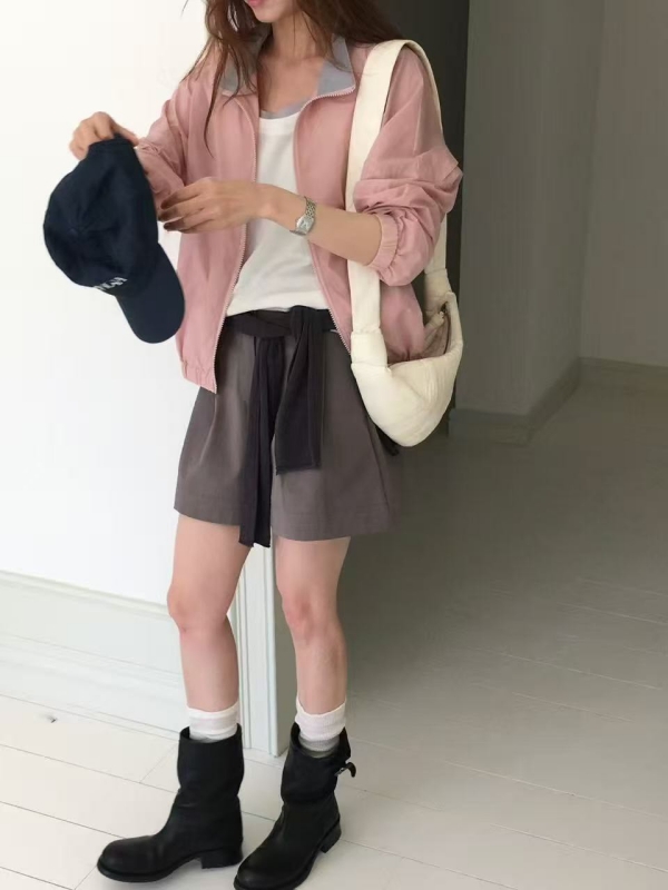 韓 內領配色外套 3色