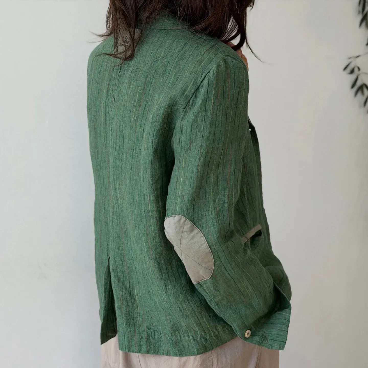 韓 背貼布西裝外套 2色