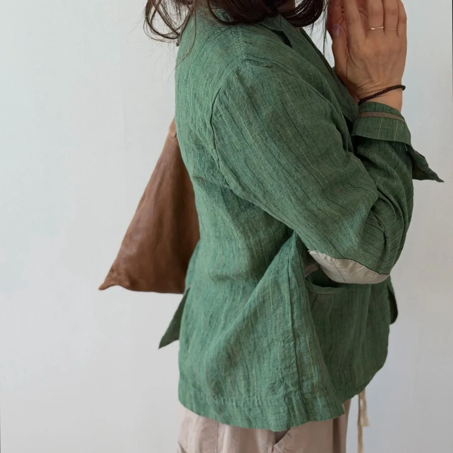 韓 背貼布西裝外套 2色