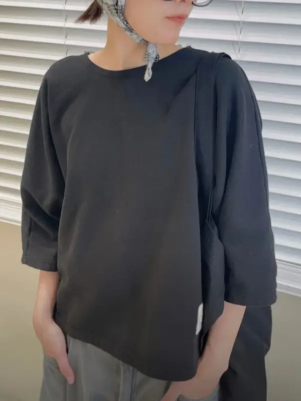 韓 背織花小標上衣 2色 size