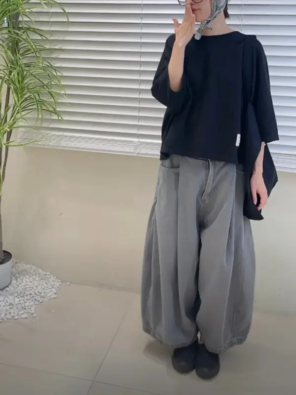 韓 背織花小標上衣 2色 size