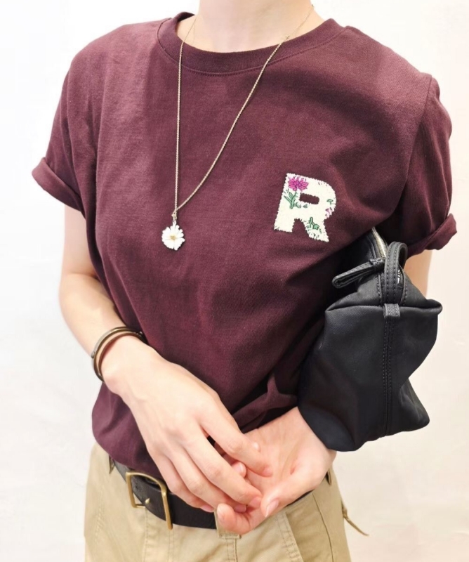 韓 圓領R上衣 3色 size