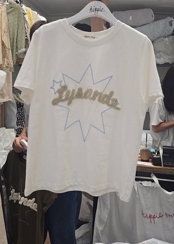 韓 多角星英文字上衣 2色 size