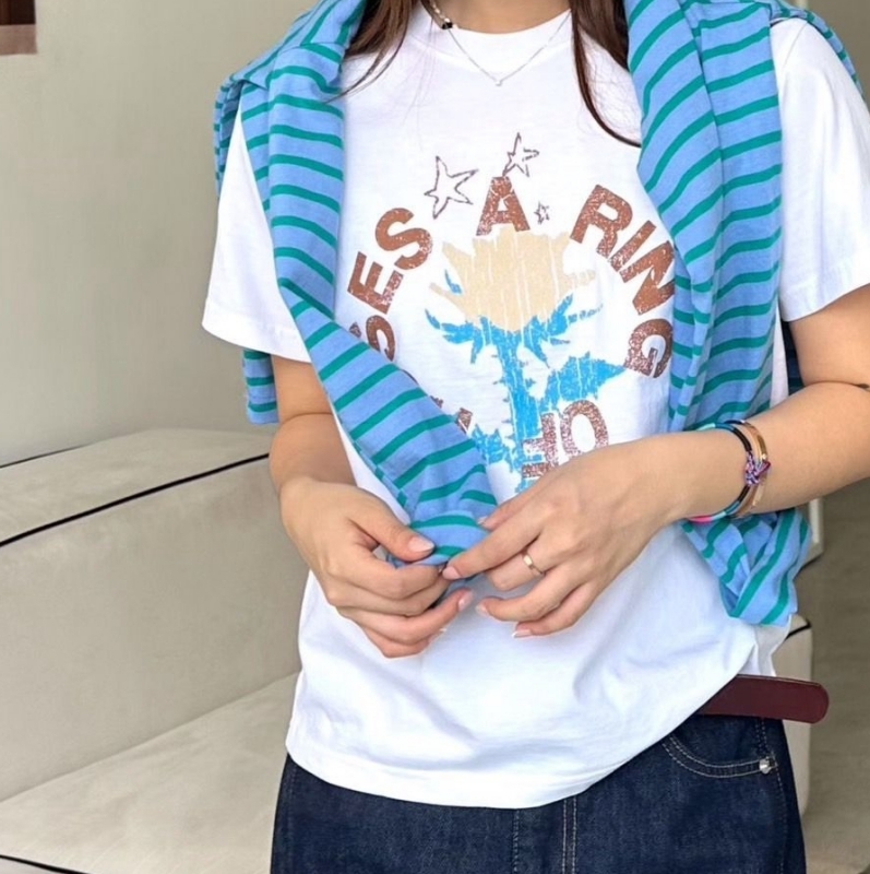 韓 帶刺花上衣 2色 size