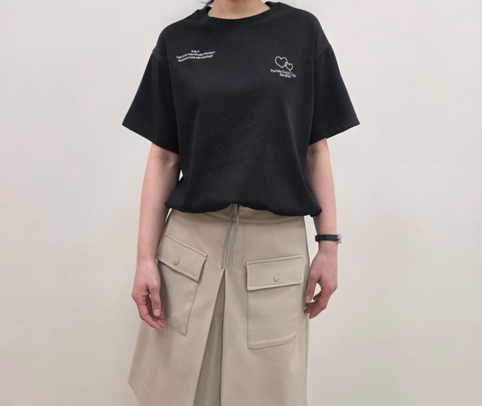韓 雙愛心下綁帶上衣 3色 size