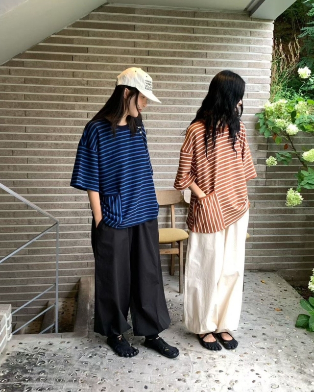 韓 條文大口袋上衣 3色 size