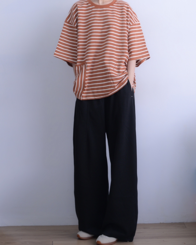 韓 條文大口袋上衣 3色 size