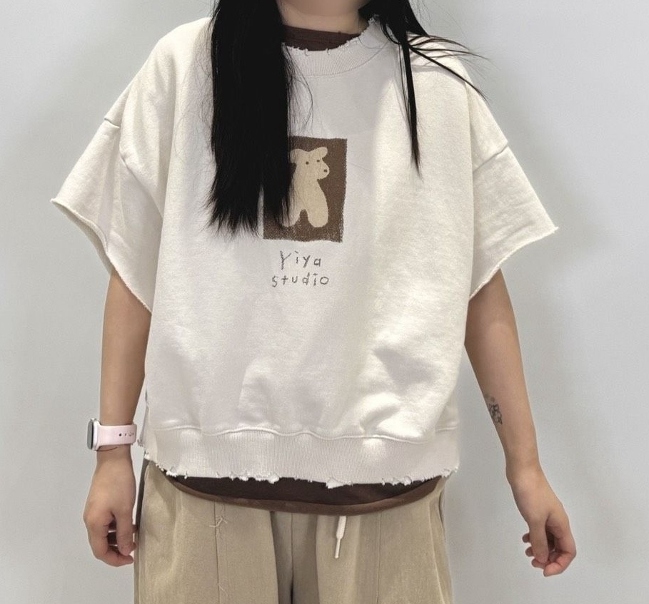 韓 小熊方框上衣 2色 size