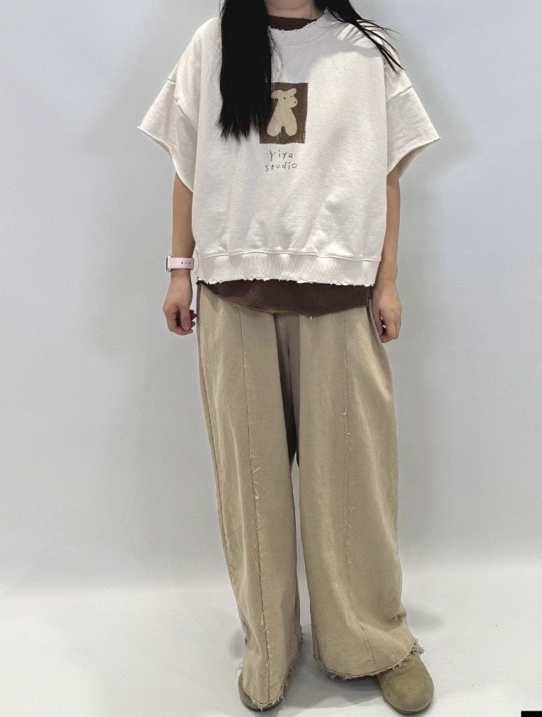 韓 小熊方框上衣 2色 size