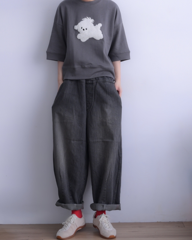 韓 蝴蝶結小狗上衣 2色 size
