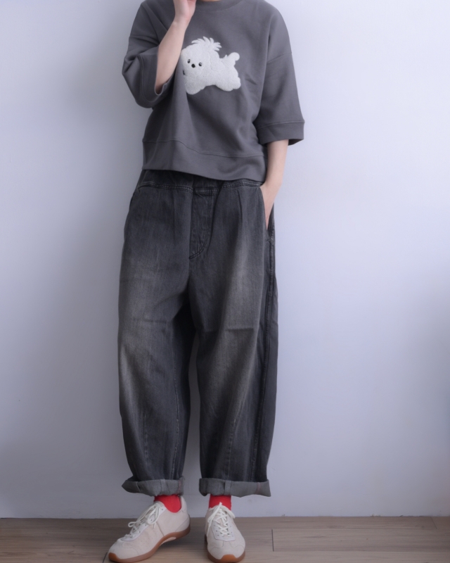 韓 蝴蝶結小狗上衣 2色 size