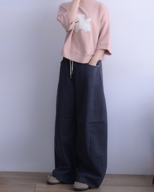 韓 蝴蝶結小狗上衣 2色 size