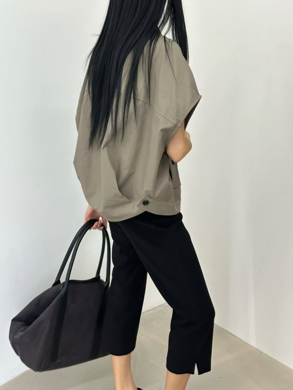 韓 口袋短袖襯衫 3色 size