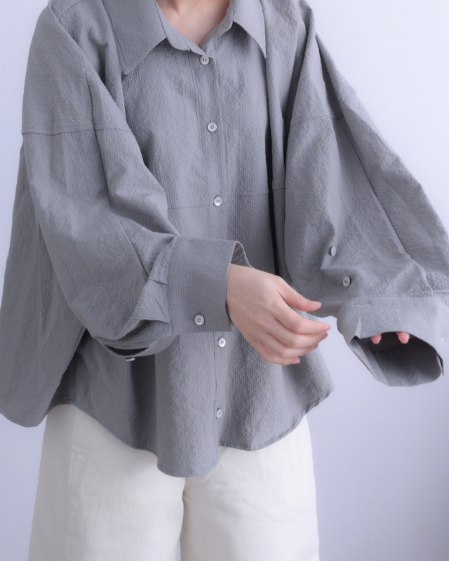 韓 袖釦寬版襯衫 4色 size