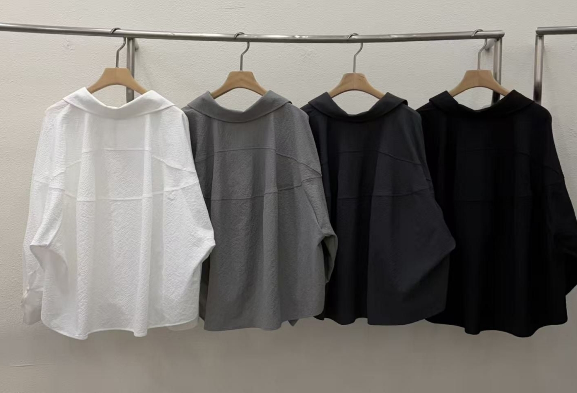 韓 袖釦寬版襯衫 4色 size