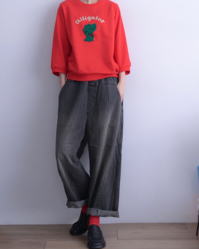 韓 毛毛鱷魚上衣 3色 size