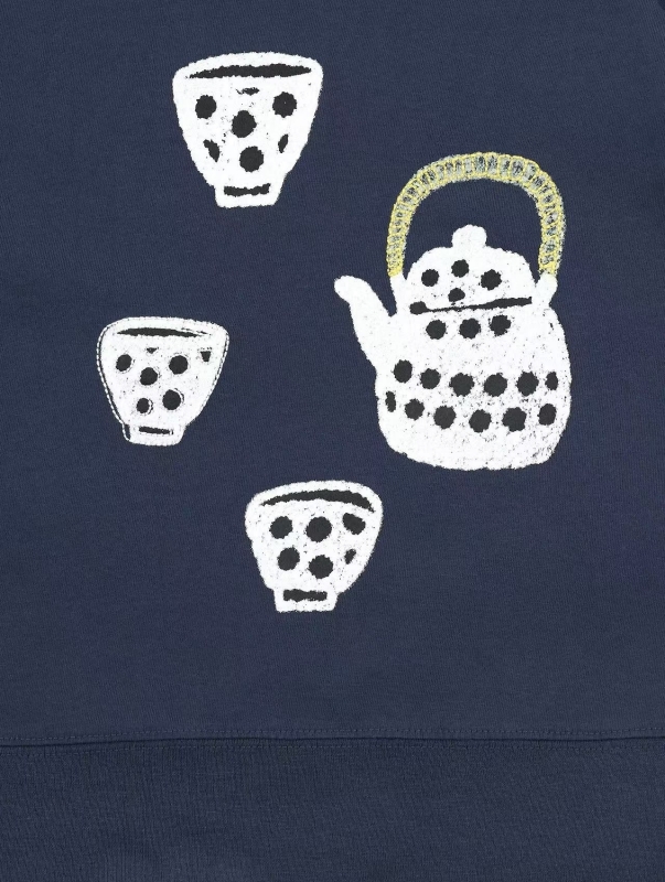 韓 點點茶壺圖案上衣 3色