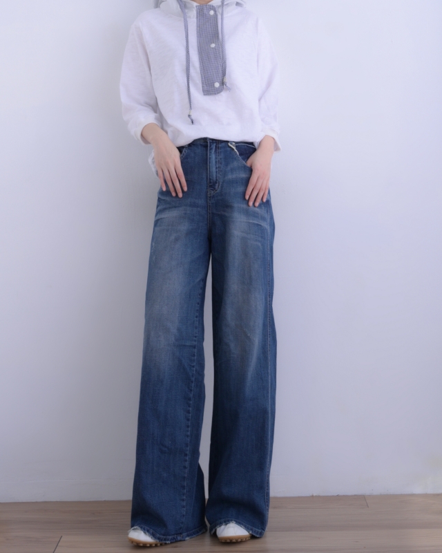 韓 撞色排釦連帽上衣 2色 size