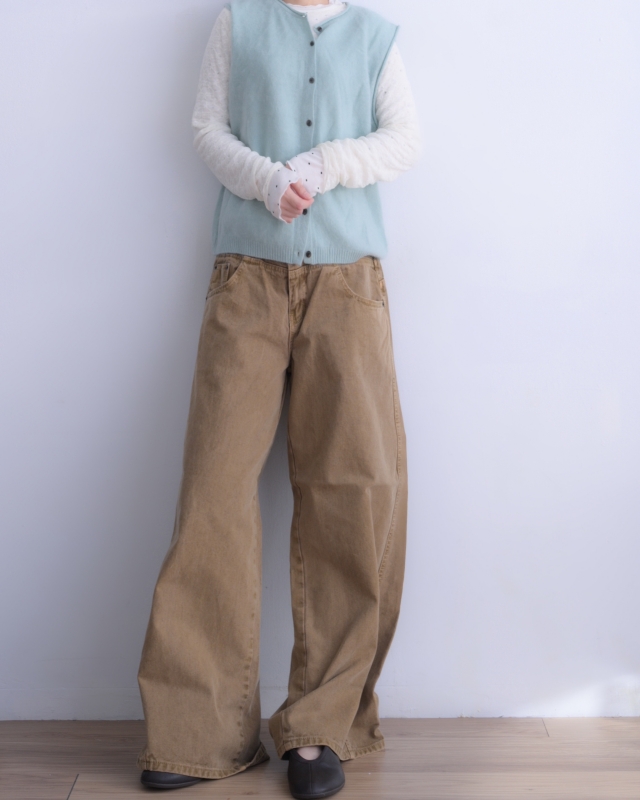 韓 織花透膚上衣 size