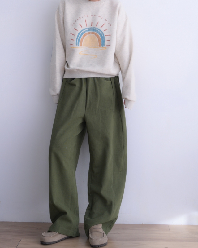 韓 彩虹撞色手肘大學T 2色 size