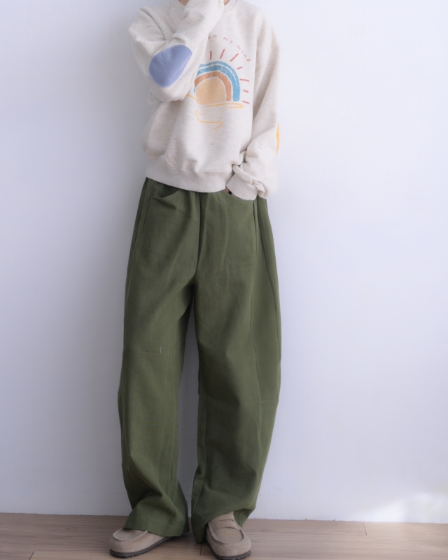 韓 彩虹撞色手肘大學T 2色 size