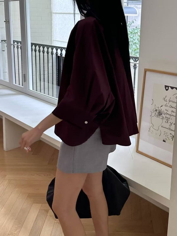 韓 斗篷袖口袋上衣 3色