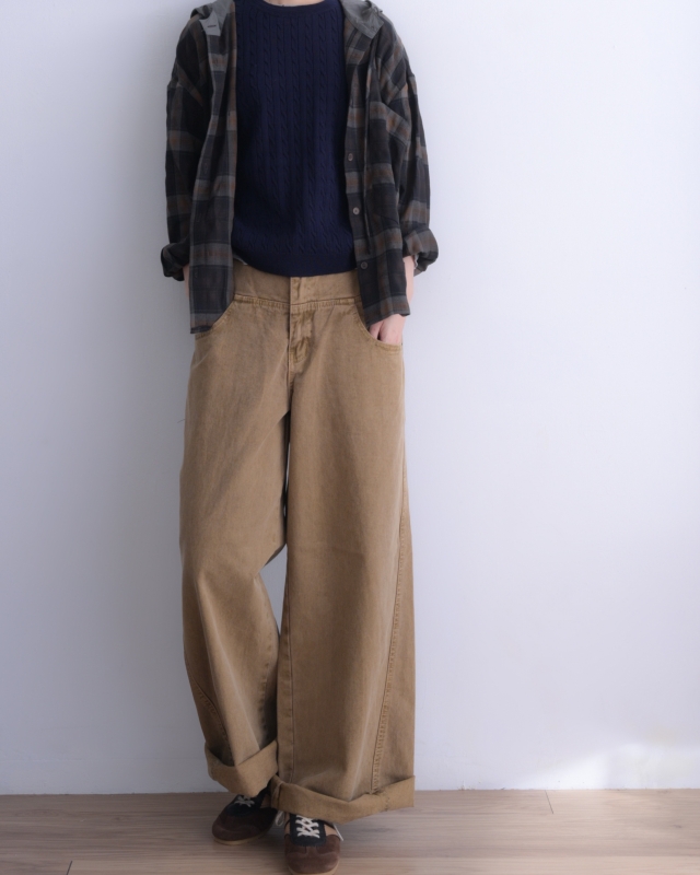 韓 連帽格紋襯衫 3色 size