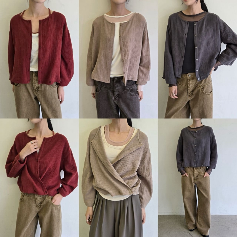 韓 兩面穿扭結上衣 3色 size