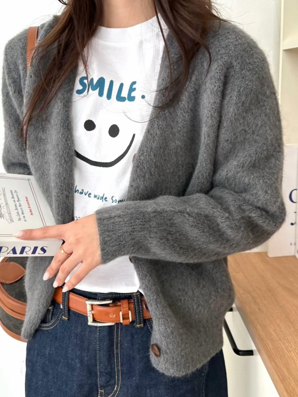韓 SMILE笑臉上衣 2色