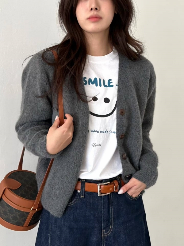 韓 SMILE笑臉上衣 2色
