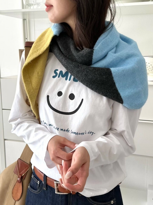 韓 SMILE笑臉上衣 2色