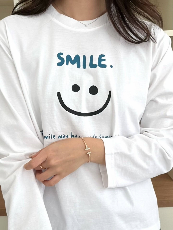韓 SMILE笑臉上衣 2色