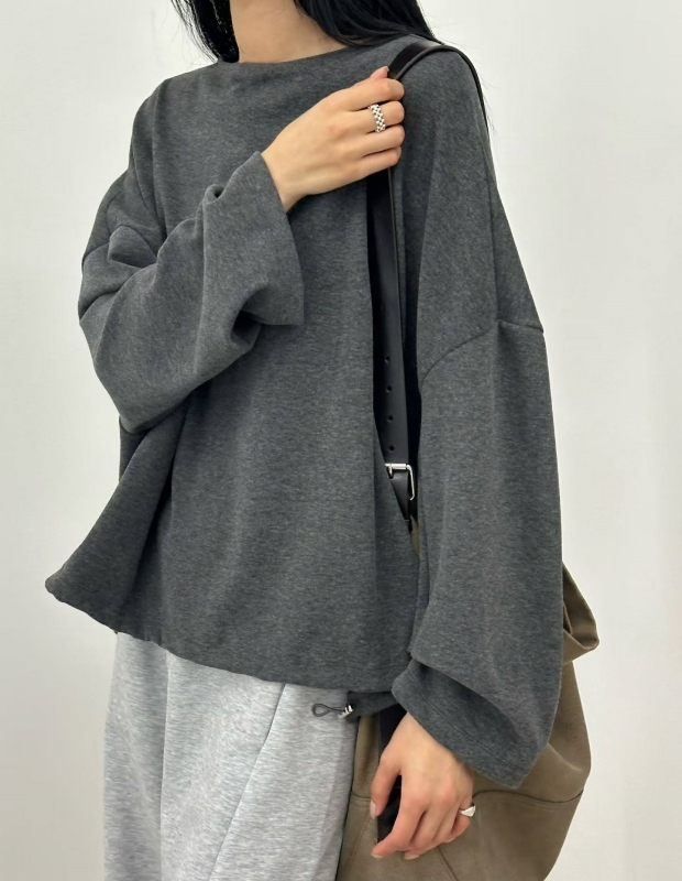 韓 寬袖側開衩上衣 3色