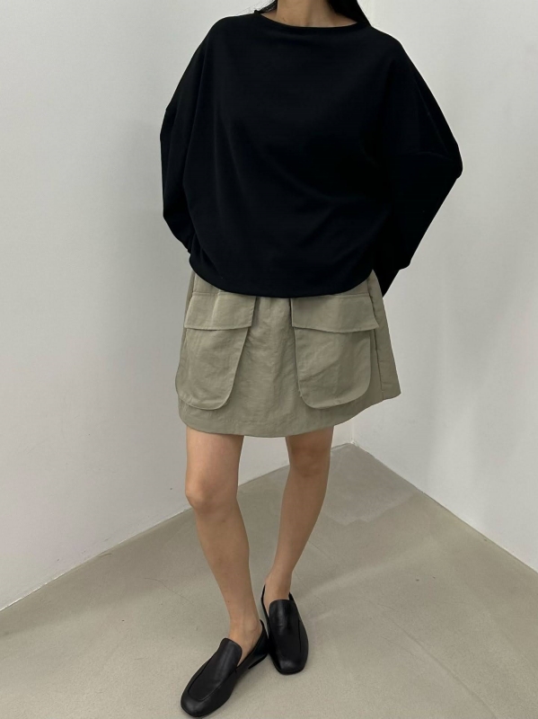韓 寬袖側開衩上衣 3色