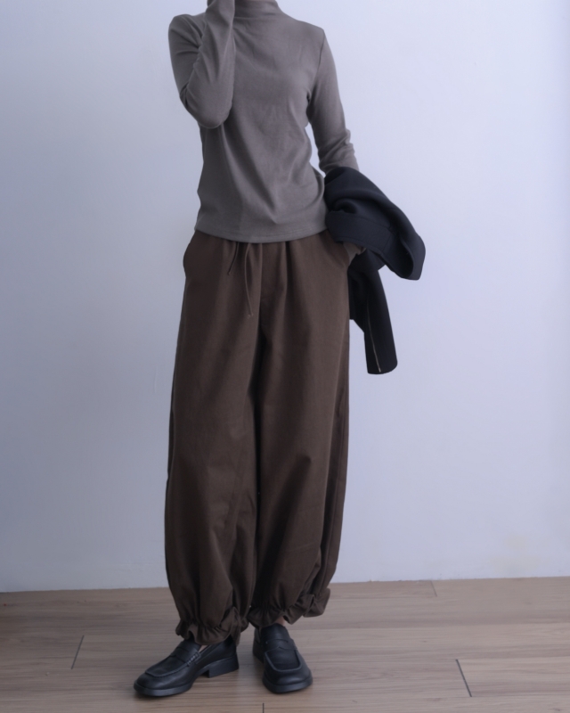 韓 素色高領上衣 6色 size