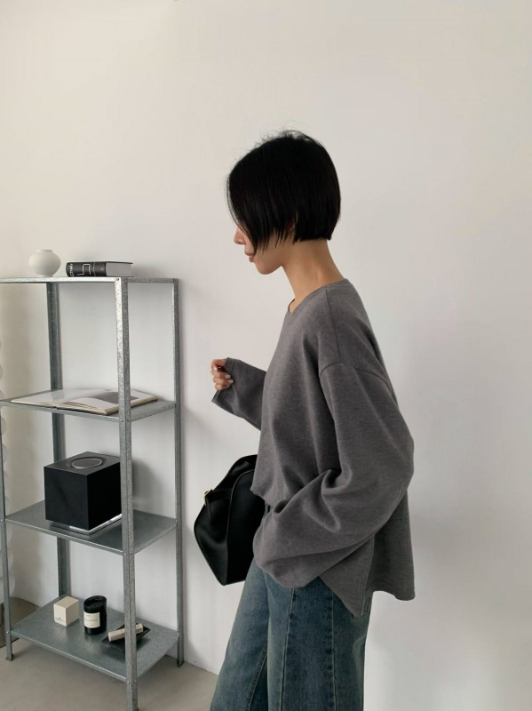 韓 落肩寬袖上衣 3色