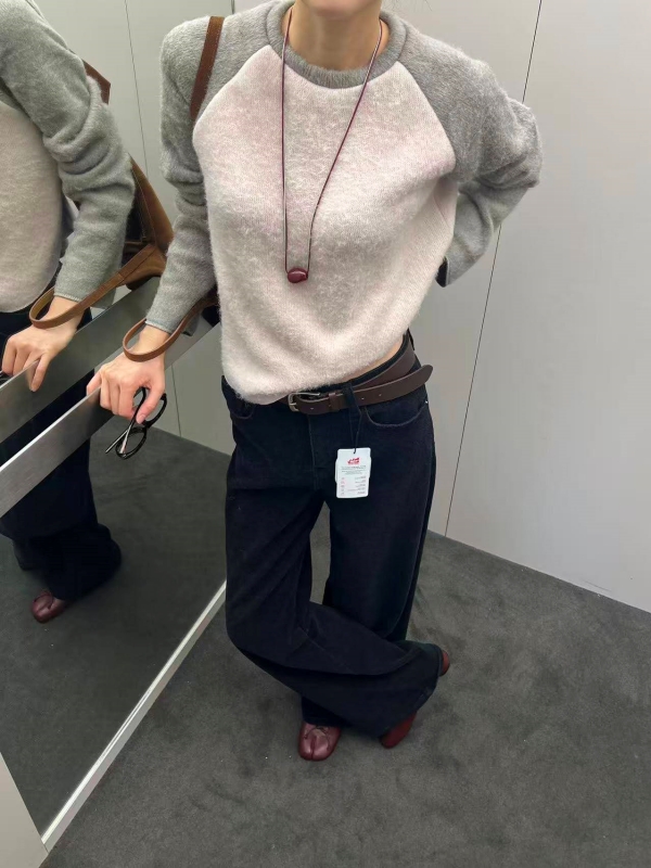 韓 拚色棒球上衣 3色