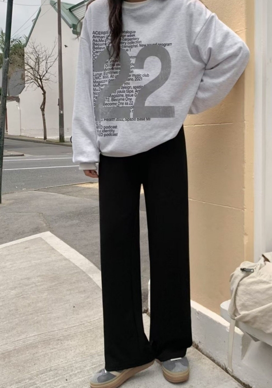 韓 直筒休閒長褲 2色 size
