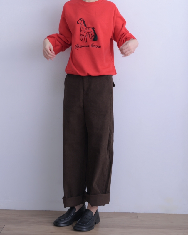 韓 後口袋直筒褲 2色