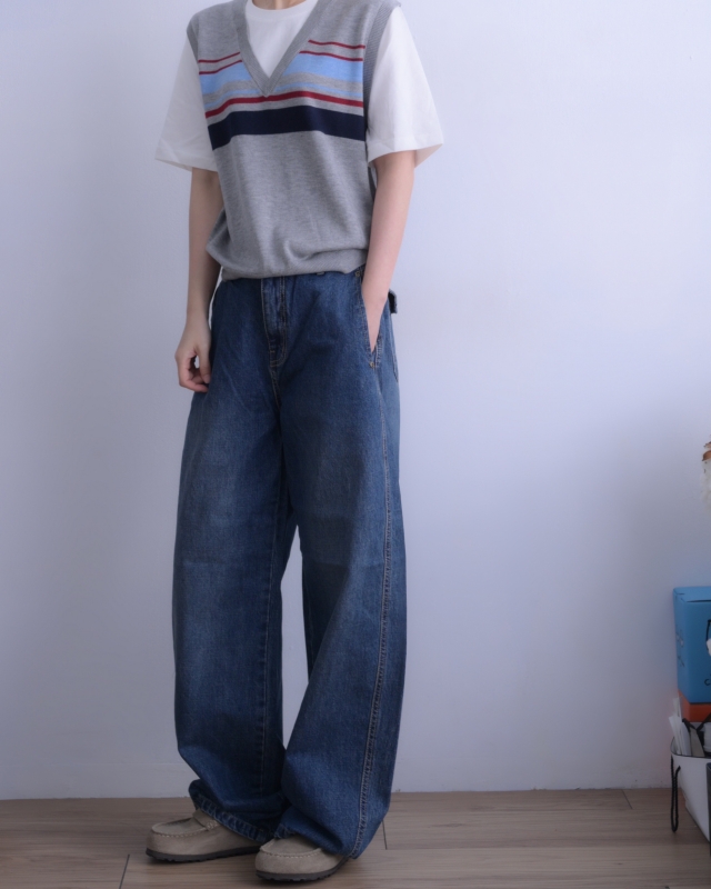 韓 後腰鬆緊牛仔褲 size