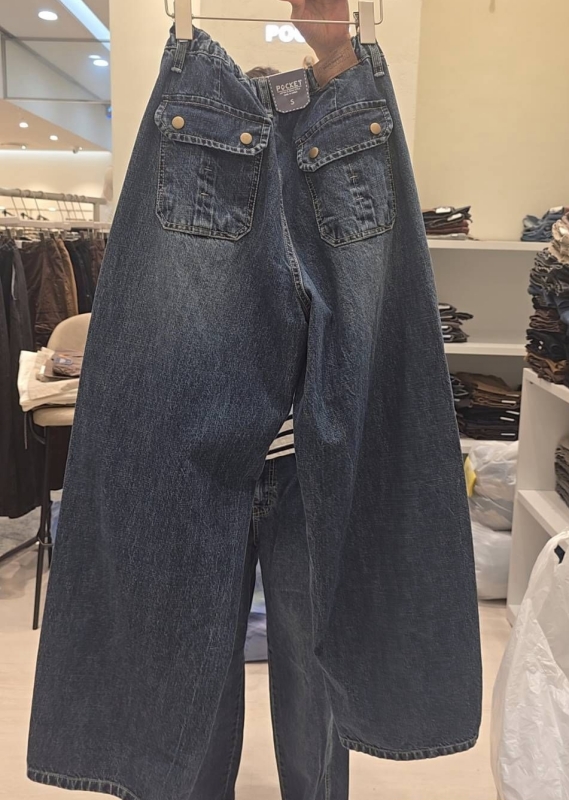韓 後腰鬆緊牛仔褲 size