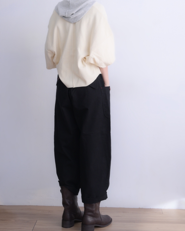 韓 紅綁帶口袋寬褲 3色 size