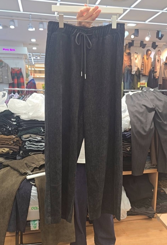 韓 小絨綁帶寬褲 3色 size